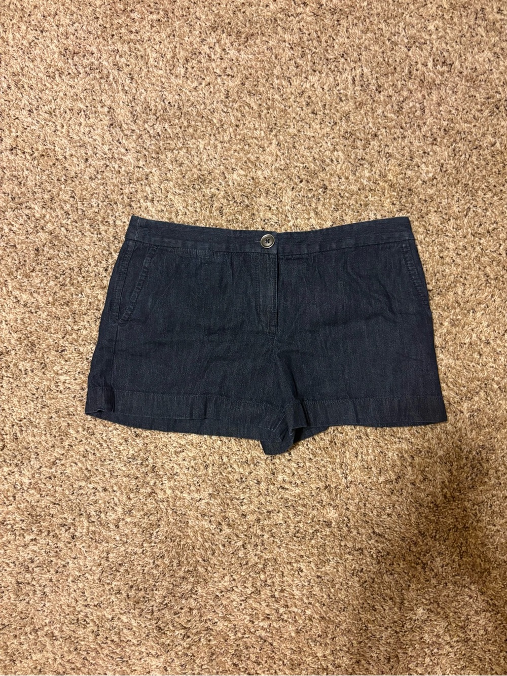 Ann Taylor LOFT Dark Blue Denim 100% Cotton Shorts